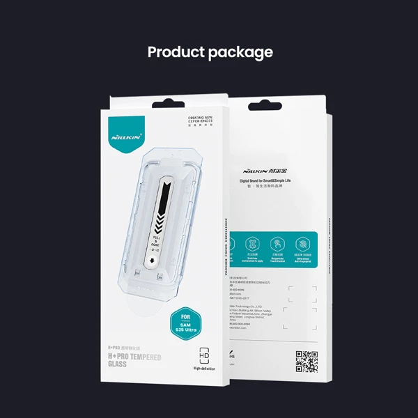 خرید گلس شیشه ای با ابزار نصب Samsung Galaxy S25 Ultra مارک نیلکین مدل H+Pro