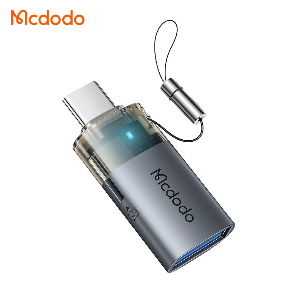 مبدل دوکاره مک‌دودو مدل Mcdodo OT-7600 سری USB-C و USB-A با درگاه کارت حافظه