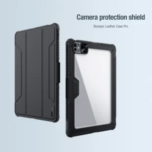 کیف چرمی پشت شفاف ایربگ دار استند تاشو iPad Air 13 2024 مارک نیلکین مدل Bumper Pro