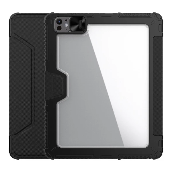 کیف چرمی پشت شفاف ایربگ دار استند تاشو iPad Air 13 2024 مارک نیلکین مدل Bumper Pro