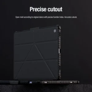 کیف چرمی پشت شفاف ایربگ دار استند تاشو چند زاویه Samsung Galaxy Tab S10 Plus مارک نیلکین مدل Bumper Pro