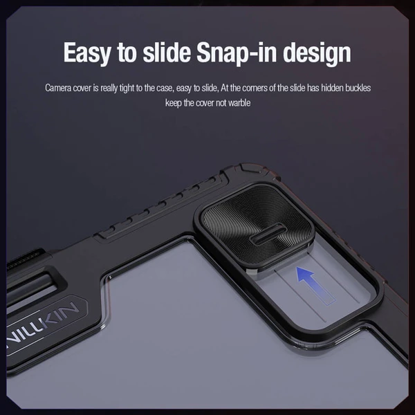 کیف چرمی پشت شفاف ایربگ دار استند تاشو چند زاویه Xiaomi Pad 7-Pad 7 Pro مارک نیلکین مدل Bumper Pro