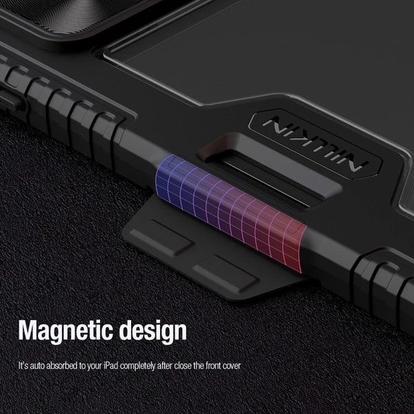 کیف چرمی پشت شفاف ایربگ دار استند تاشو چند زاویه Xiaomi Pad 7-Pad 7 Pro مارک نیلکین مدل Bumper Pro