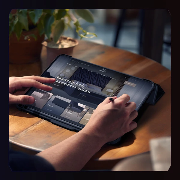 کیف چرمی پشت شفاف ایربگ دار استند تاشو چند زاویه iPad Pro 13 2024 مارک نیلکین مدل Bumper Pro