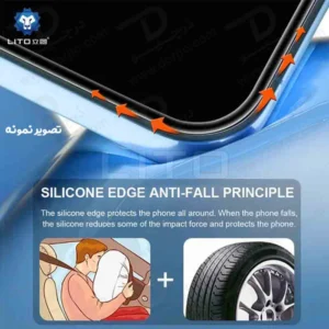 گلس شیشه ای شفاف دور سیلیکونی iPhone 13 Pro Max برند LITO