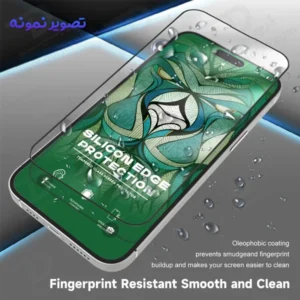 گلس شیشه ای شفاف دور سیلیکونی iPhone 13 Pro برند LITO