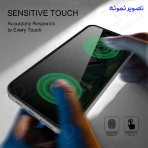 گلس شیشه ای شفاف دور سیلیکونی iPhone 15 Pro برند LITO