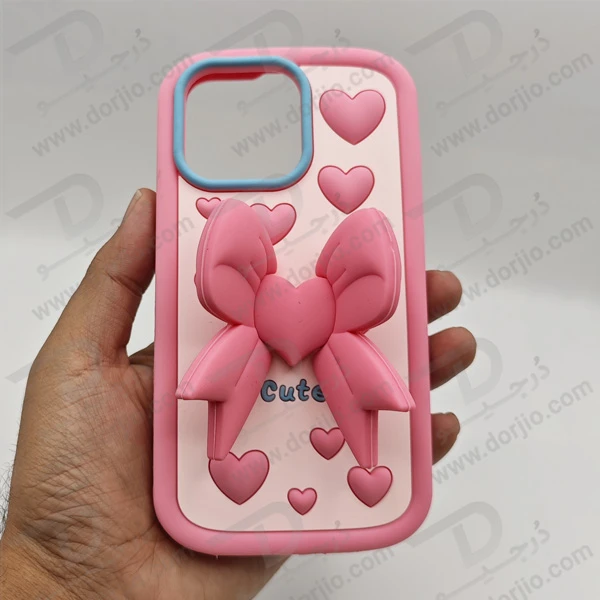 خرید قاب سیلیکونی طرح دار برجسته iPhone 15 سری STiTCH