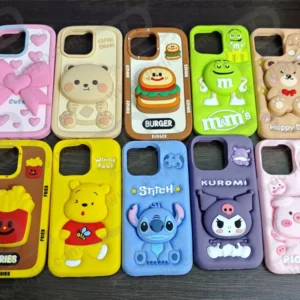 خرید قاب سیلیکونی طرح دار برجسته iPhone 16 Pro Max سری STiTCH