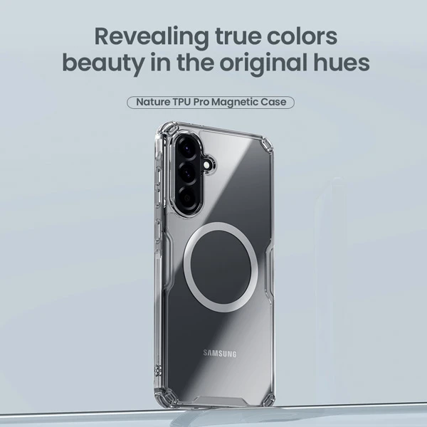 خرید قاب شفاف مگ سیف نیلکین Samsung Galaxy A36 مدل Nature TPU Pro Magnetic