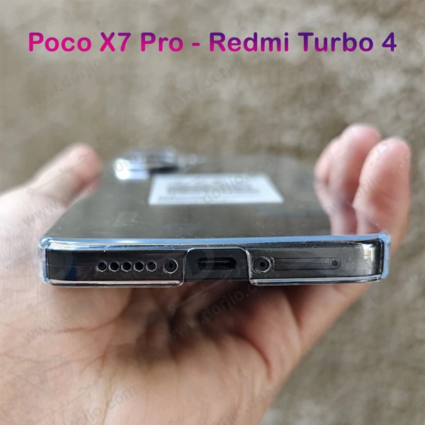 قاب شفاف تمام کریستالی Xiaomi Redmi Turbo 4 مارک LEXOM-درجیو