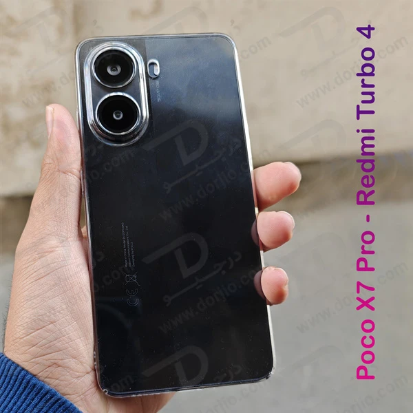 قاب شفاف تمام کریستالی Xiaomi Redmi Turbo 4 مارک LEXOM-درجیو