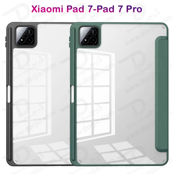 خرید فلیپ کاور پشت شفاف با درگاه قلم Xiaomi Pad 7-Pad 7 Pro برند Lexom قلم Xiaomi Pad 7-Pad 7 Pro