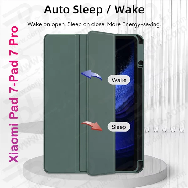 خرید فلیپ کاور پشت شفاف با درگاه قلم Xiaomi Pad 7-Pad 7 Pro
