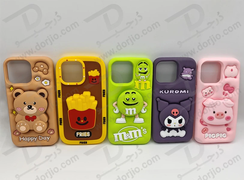 خرید قاب سیلیکونی طرح دار برجسته iPhone 15 سری STiTCH