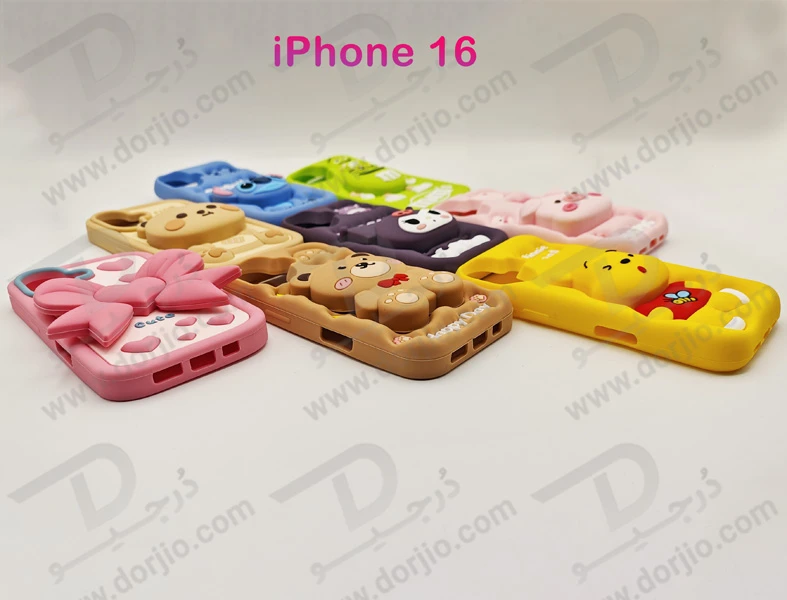 خرید قاب سیلیکونی طرح دار برجسته iPhone 16 سری STiTCH