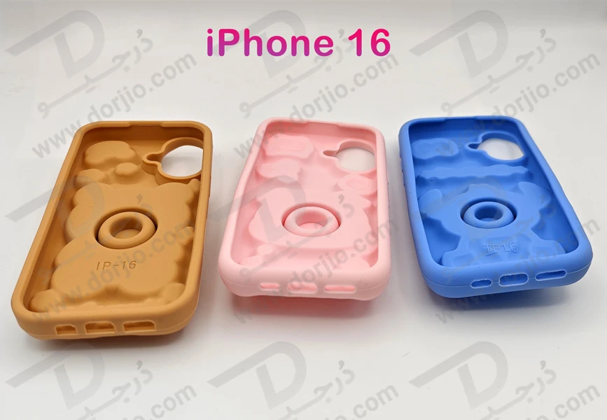 خرید قاب سیلیکونی طرح دار برجسته iPhone 16 سری STiTCH