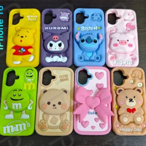 خرید قاب سیلیکونی طرح دار برجسته iPhone 16 سری STiTCH