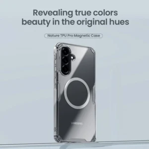 خرید قاب شفاف مگ سیف Samsung Galaxy A56 مارک نیلکین مدل Nature TPU Pro Magnetic