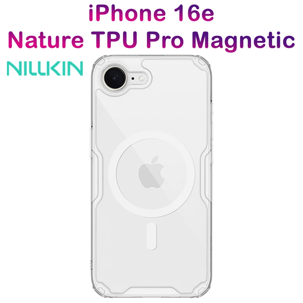 خرید قاب شفاف مگ سیف iPhone 16e مارک نیلکین مدل Nature TPU Pro Magnetic