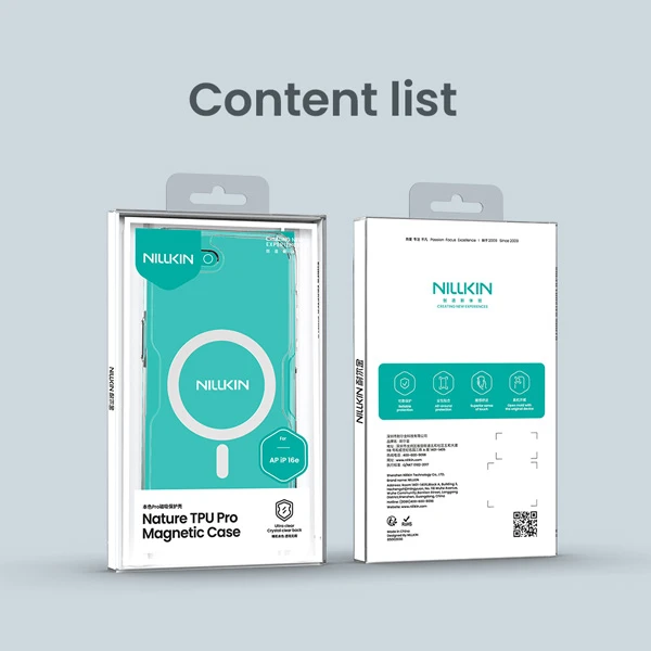 خرید قاب شفاف مگ سیف نیلکین iPhone 16e مدل Nature TPU Pro Magnetic