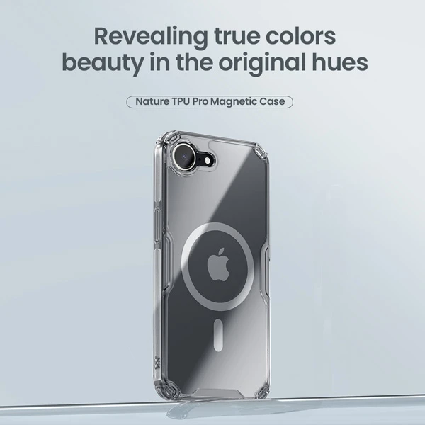 خرید قاب شفاف مگ سیف نیلکین iPhone 16e مدل Nature TPU Pro Magnetic
