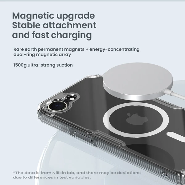 خرید قاب شفاف مگ سیف نیلکین iPhone 16e مدل Nature TPU Pro Magnetic