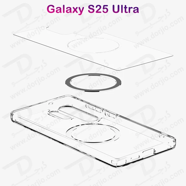 خرید کریستال کاور شفاف مگ سیف Samsung Galaxy S25 Ultra مارک Spigen