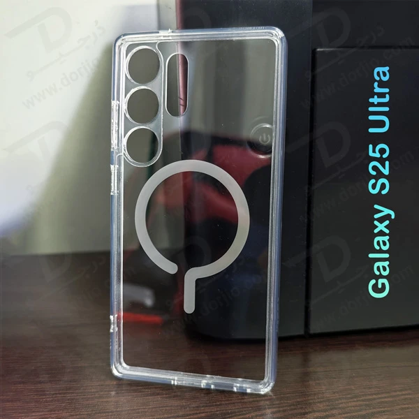 خرید کریستال کاور شفاف مگ سیف Samsung Galaxy S25 Ultra مارک Spigen