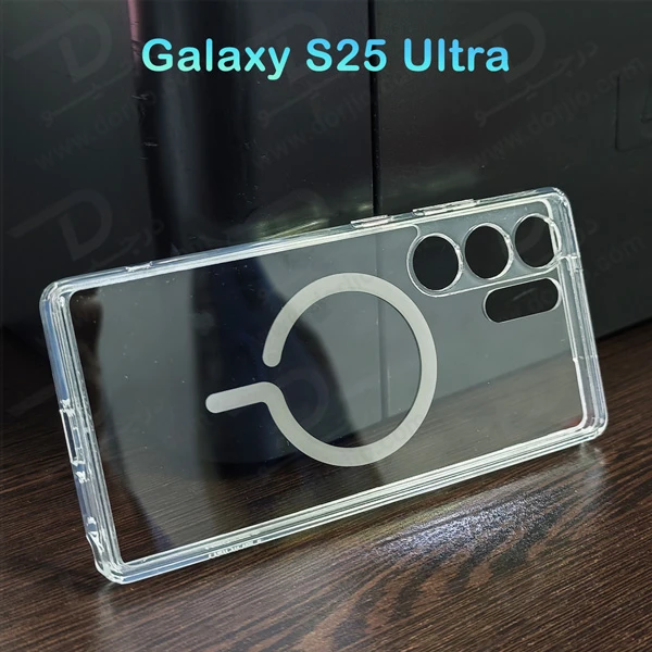 خرید کریستال کاور شفاف مگ سیف Samsung Galaxy S25 Ultra مارک Spigen