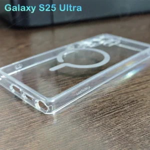 خرید کریستال کاور شفاف مگ سیف Samsung Galaxy S25 Ultra مارک Spigen
