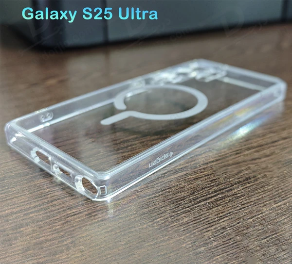 خرید کریستال کاور شفاف مگ سیف Samsung Galaxy S25 Ultra مارک Spigen