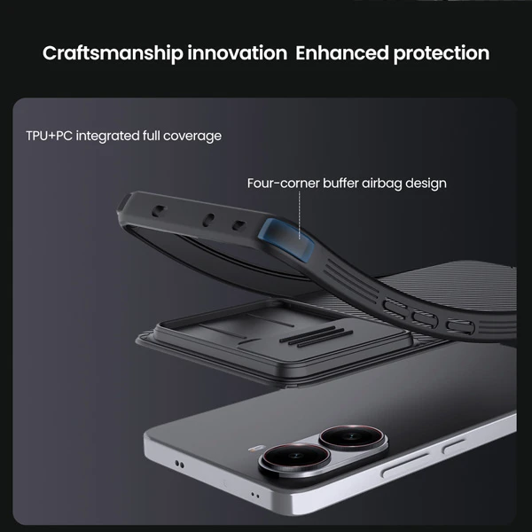 خرید گارد ضد ضربه مگ سیف Xiaomi Poco X7 Pro مارک نیلکین مدل Camshield Pro Magnetic