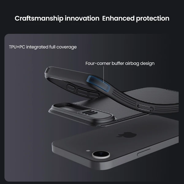 خرید گارد ضد ضربه مگ سیف iPhone 16e مارک نیلکین مدل Camshield Pro Magnetic