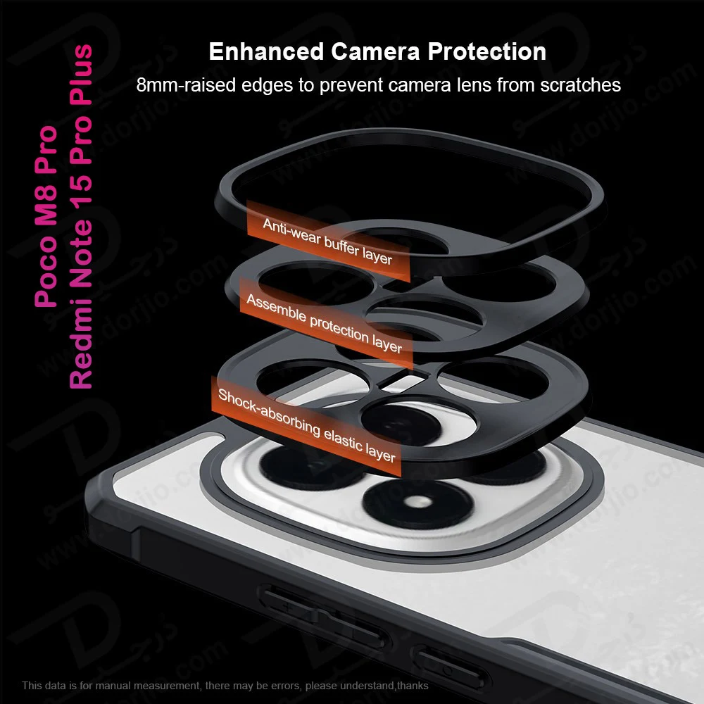 کریستال شیلد شفاف Poco M8 Pro مارک XUNDD سری Beatle