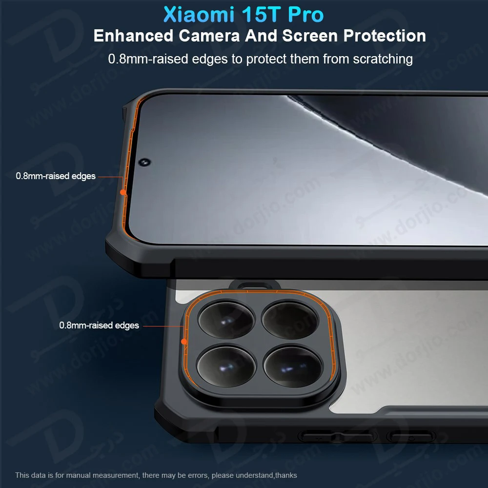 کریستال شیلد شفاف Xiaomi 15T Pro مارک XUNDD سری Beatle