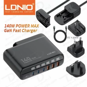 خرید شارژر رومیزی 6 پورت نمایشگر دار الدینیو مدل LDNIO A6140C با نهایت توان 140 وات
