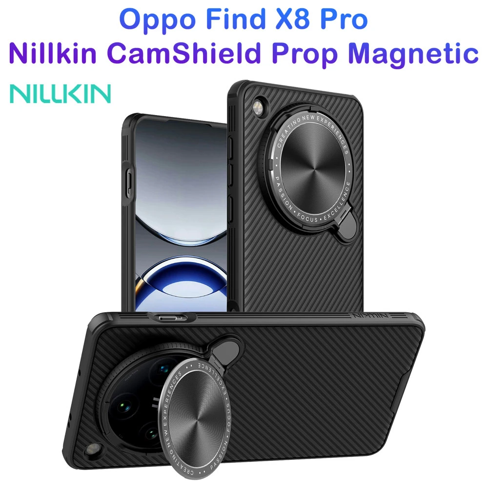 خرید قاب ضد ضربه مگنتی کمرا استند Oppo Find X8 Pro مارک نیلکین مدل Camshield Prop Magnetic