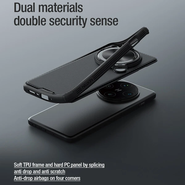 خرید قاب ضد ضربه مگنتی کمرا استند Oppo Find X8 Pro مارک نیلکین مدل Camshield Prop Magnetic