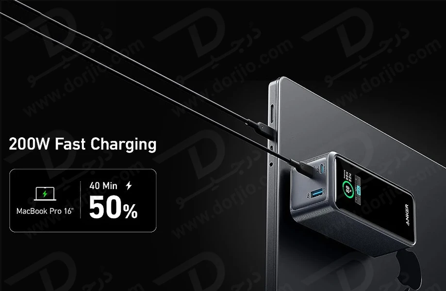 خرید پاور بانک 200 وات 20000 میلی آمپر برند Anker مدل A1336