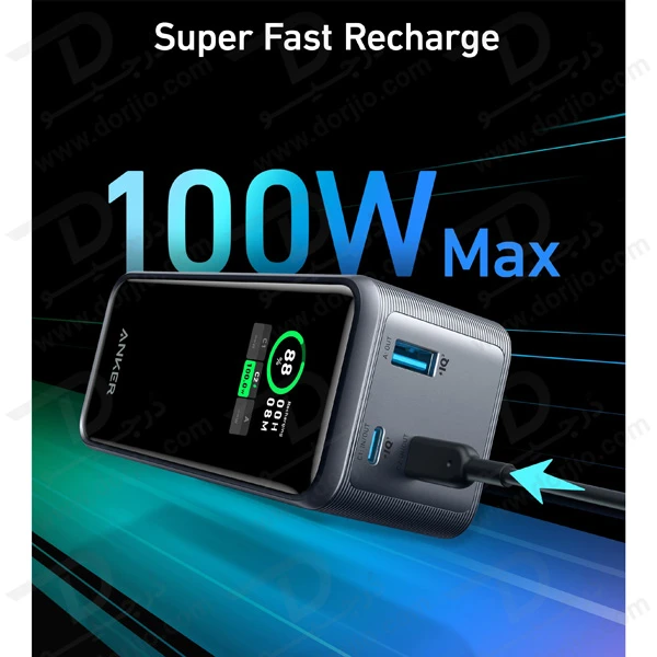 خرید پاور بانک 200 وات 20000 میلی آمپر برند Anker مدل A1336