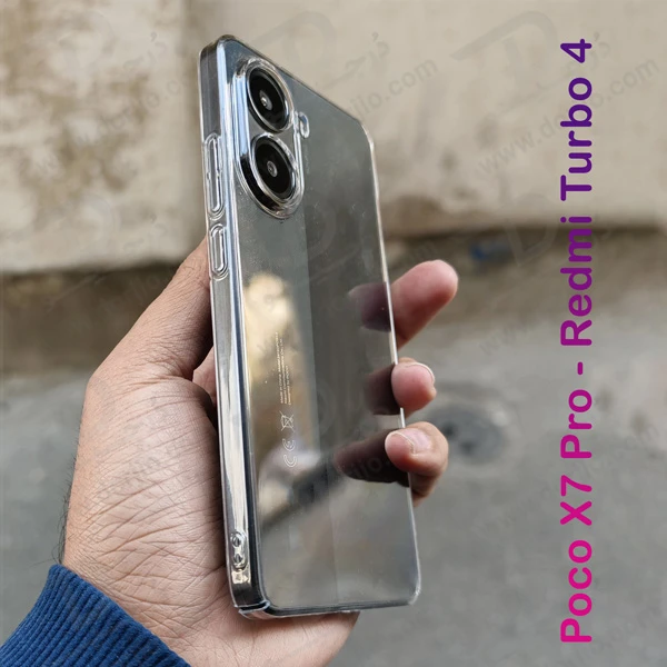 خرید قاب شفاف تمام کریستالی Xiaomi Poco X7 Pro مارک LEXOM