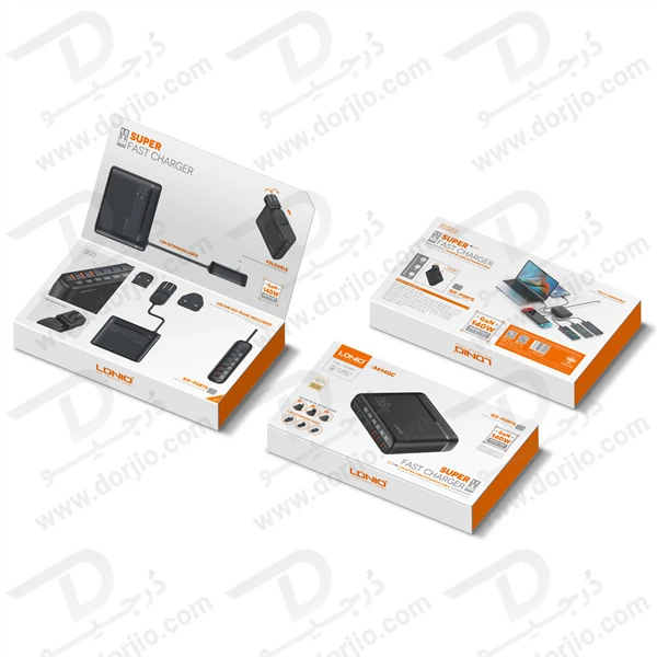 خرید شارژر رومیزی 6 پورت نمایشگر دار الدینیو مدل LDNIO A6140C با نهایت توان 140 وات