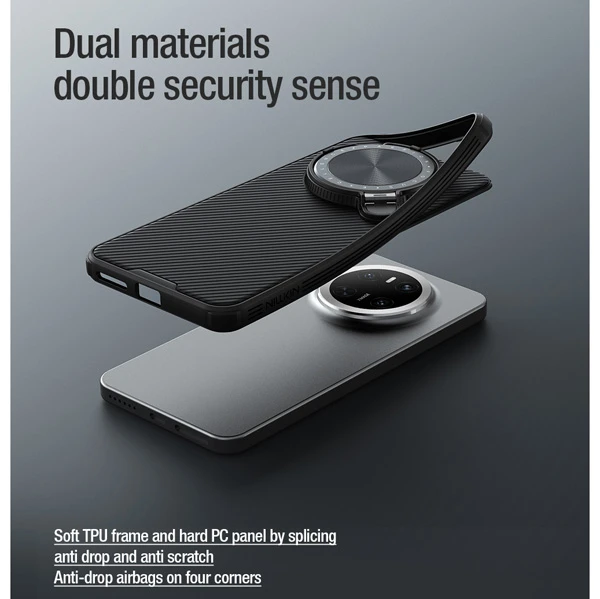 خرید قاب ضد ضربه مگنتی کمرا استند Huawei Mate 70 Pro Plus مارک نیلکین مدل Camshield Prop Magnetic