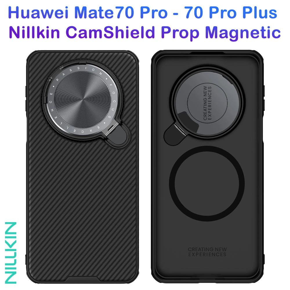 خرید قاب ضد ضربه مگنتی کمرا استند Huawei Mate 70 Pro مارک نیلکین مدل Camshield Prop Magnetic