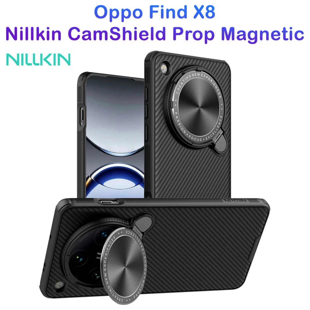 خرید قاب ضد ضربه مگنتی کمرا استند Oppo Find X8 مارک نیلکین مدل Camshield Prop Magnetic