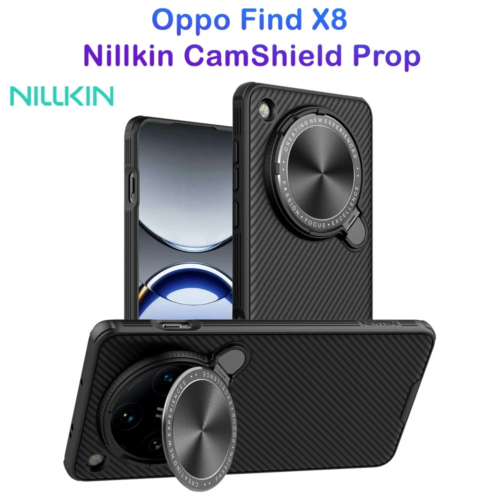 خرید قاب ضد ضربه کمرا استند Oppo Find X8 Pro مارک نیلکین مدل Camshield Prop