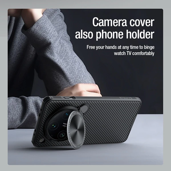 خرید قاب ضد ضربه کمرا استند Oppo Find X8 مارک نیلکین مدل Camshield Prop