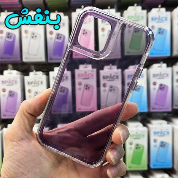 کریستال کاور دولایه ژله ای رنگی iPhone 11 مارک Space