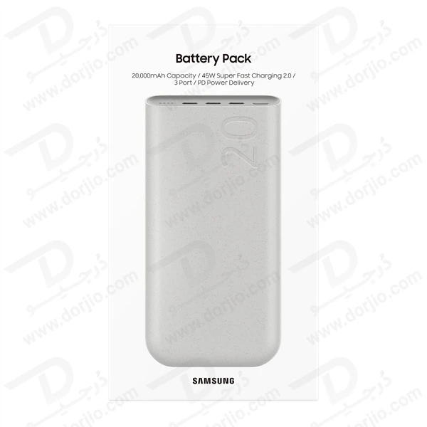 خرید پاور بانک اصلی سامسونگ مدل EB-P4520 با ظرفیت 20000 میلی‌آمپر و توان 45 وات